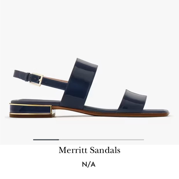 Kate Spade Merritt Sandals navy and gold - Picture 2 of 12